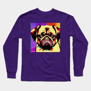 Pug Pop Art Long Sleeve T-Shirt